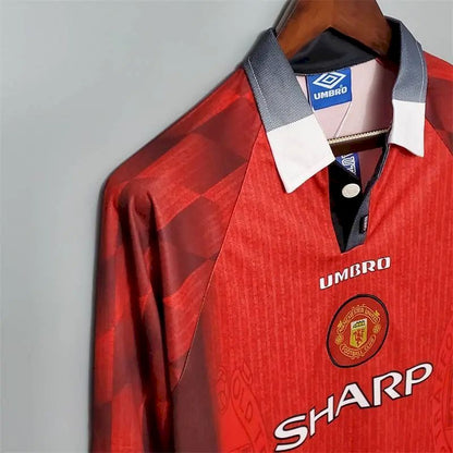 Camisa retrô de manga comprida do Manchester United 1996 Home