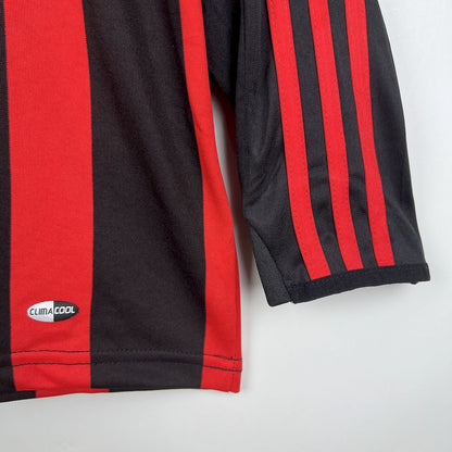 Camisa retrô de mangas compridas do AC Milan 2008/09 Home
