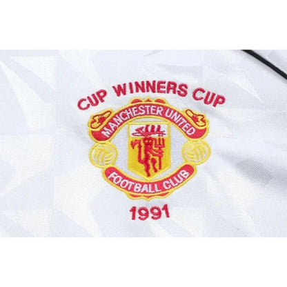 Camisa retrô de mangas compridas da Copa dos Vencedores das Copas de 1991 do Manchester United