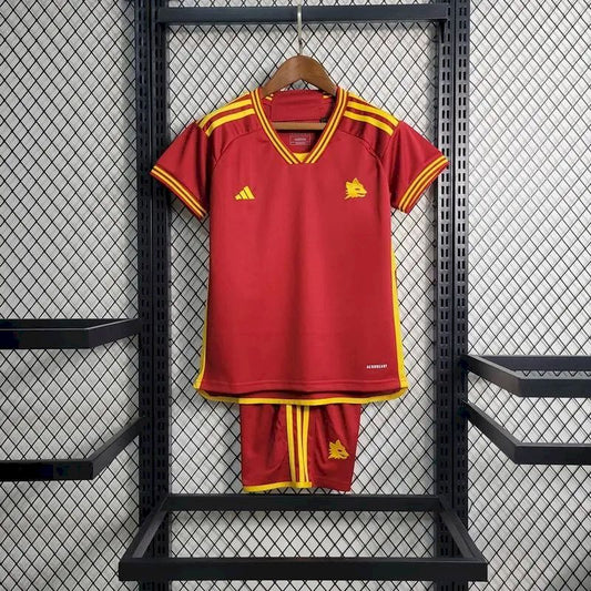 As Roma 2023/24 Home Kids Kit