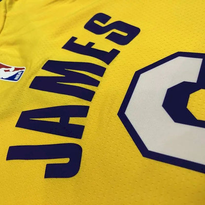 Camisa LeBron James Masculina Amarela Versão Jogador 2020-21 – Edição City