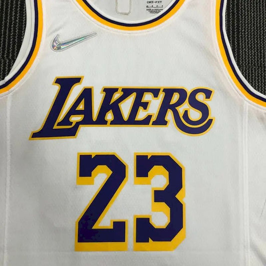 Camisa masculina LeBron James White Team – Edição de 75º aniversário