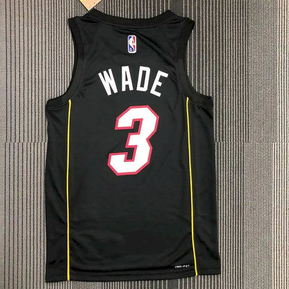 Camisa preta masculina Dwyane Wade Team – Edição City do 75º aniversário