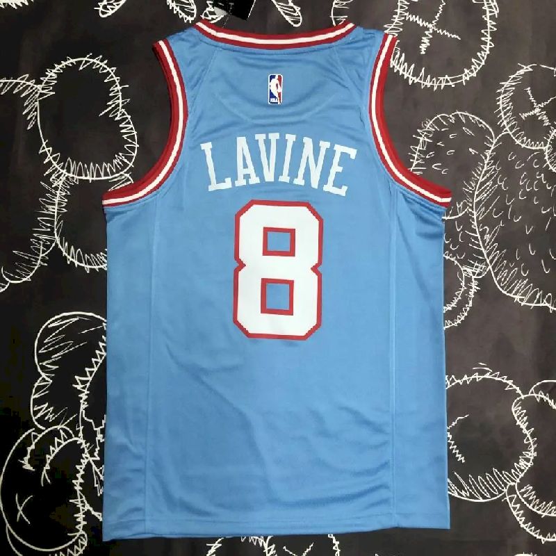 Camisa azul masculina do time Zach LaVine