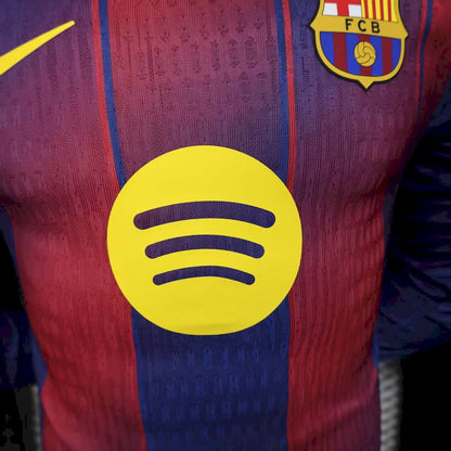 Barcelona 2025/26 Home Long Sleeves Jersey Player Version