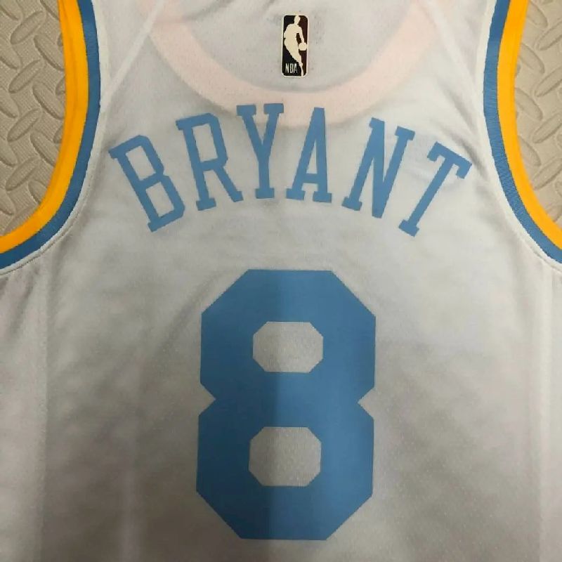 Camisa masculina Kobe Bryant branca retrô