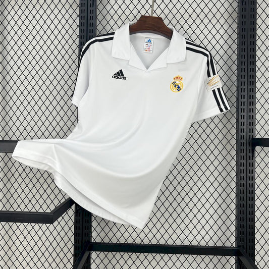 Camisa retrô da UCL do Real Madrid 2001/02