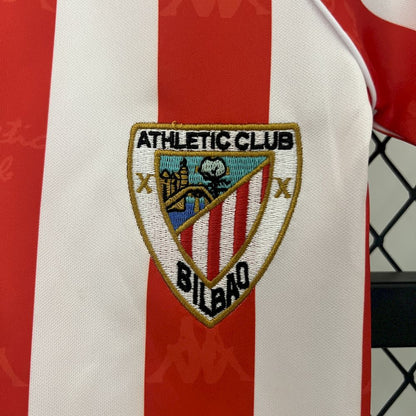 Camisa e shorts retrô infantil do Athletic Bilbao 1995/97