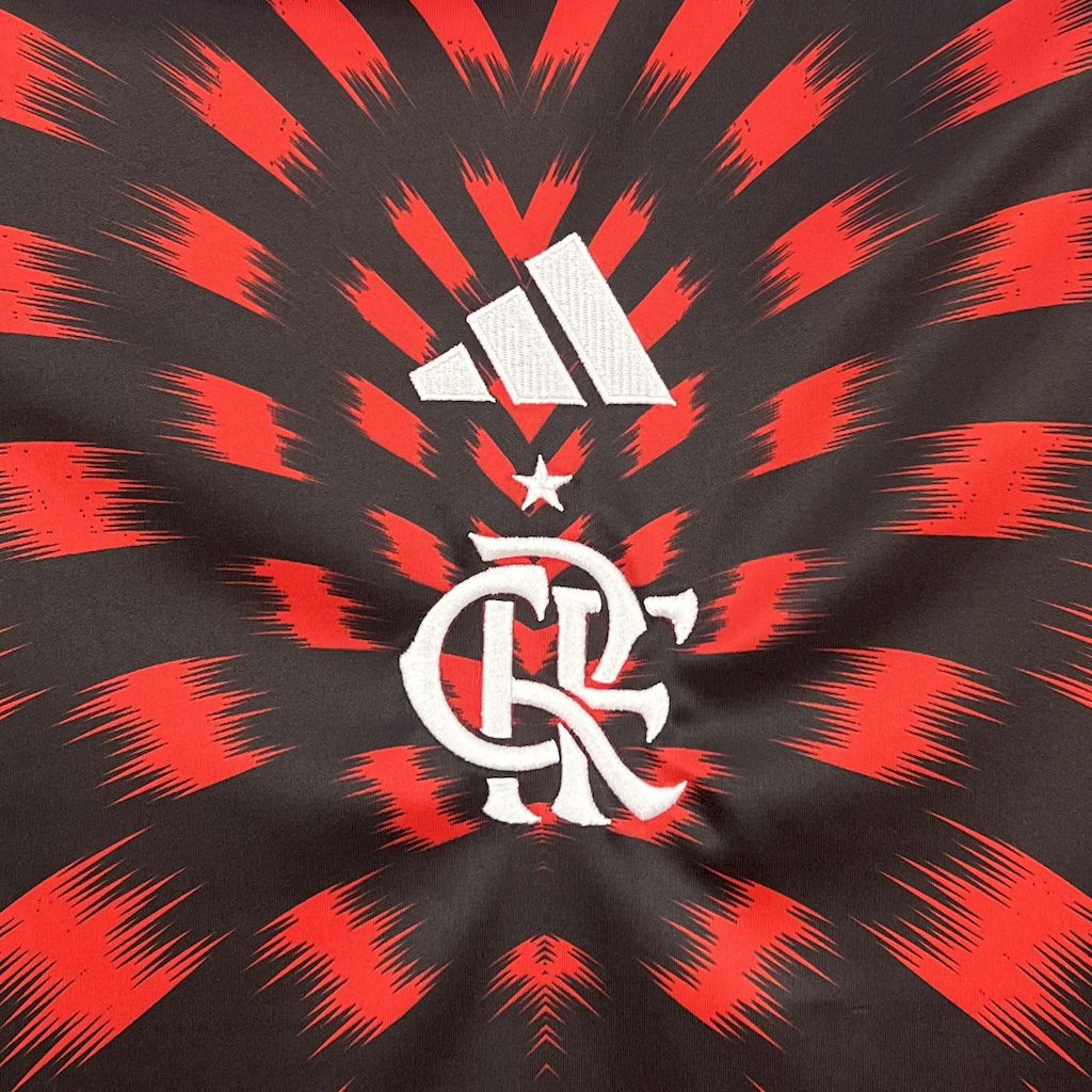 Camisa feminina pré-jogo do Flamengo 2025/26
