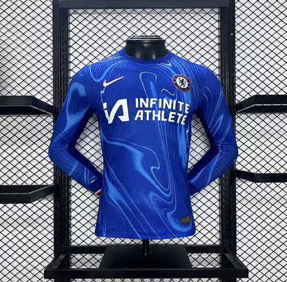 Men's Chelsea 2024/25 Home Long Sleeves Jersey Player Version
