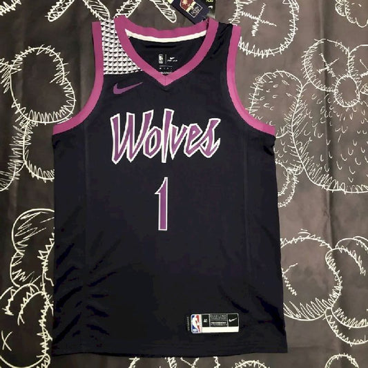 Camisa preta masculina Anthony Edwards Team