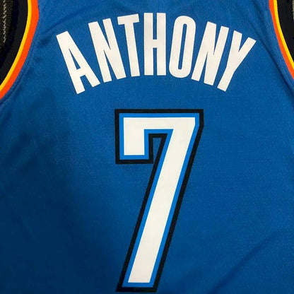 Camisa masculina Carmelo Anthony Swingman azul – Edição Icon
