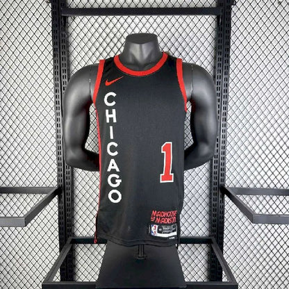 Camisa preta masculina Derrick Rose 2024 – Edição City