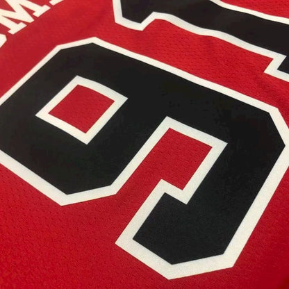 Camisa vermelha masculina Swingman Dennis Rodman – Edição Ícone