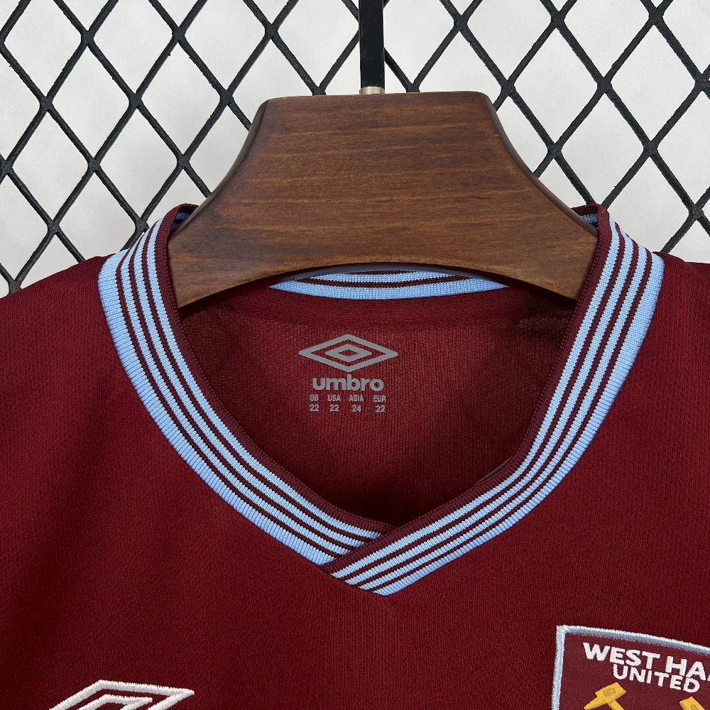 West Ham United 2025/26 Home Jersey Kids Kit