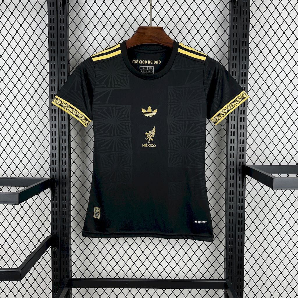 Women's Mexico 2025/26 Gold- Black Jersey