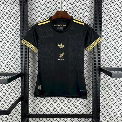 Women's Mexico 2025/26 Gold- Black Jersey