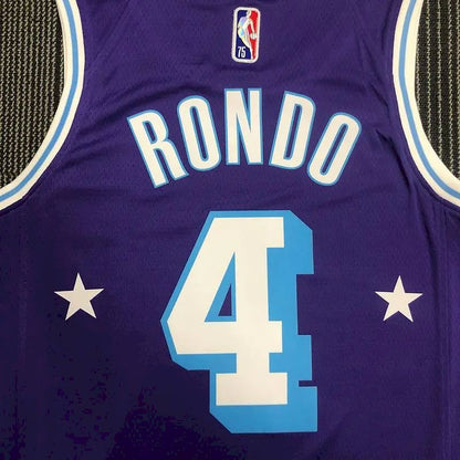 Camisa masculina Rajon Rondo roxa – Edição City comemorativa do 75º aniversário