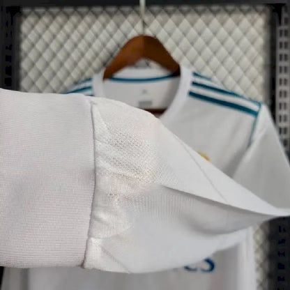 Camisa retrô manga comprida do Real Madrid 2017/18