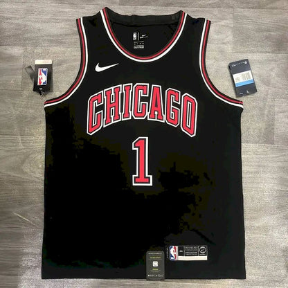 Camisa Derrick Rose Masculina Preta Versão Jogador – Edição Clássica