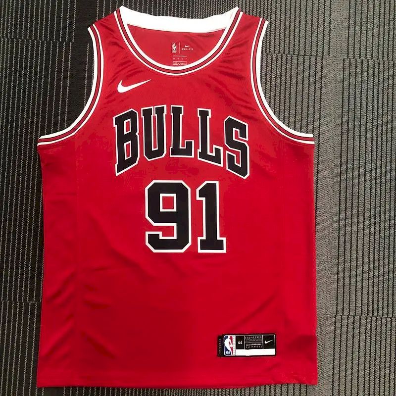 Camisa vermelha masculina Swingman Dennis Rodman – Edição Ícone