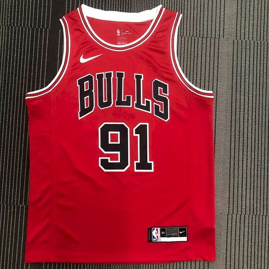 Camisa vermelha masculina Swingman Dennis Rodman – Edição Ícone