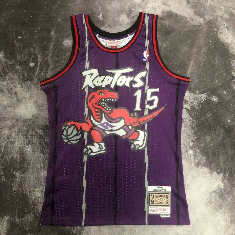 Camisa masculina M&amp;N 1999 Vince Carter roxa retrô