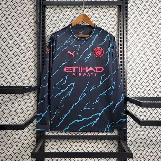 Camisa Manchester City Third 2023/24 de mangas compridas