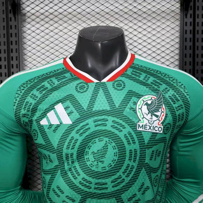 Men's Mexico 2026 World Cup Home Long Sleeve Jersey Player Version