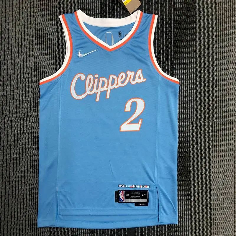 Camisa azul masculina do time Kawhi Leonard – Edição City do 75º aniversário