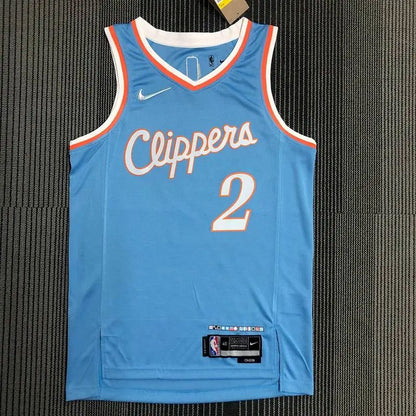 Camisa azul masculina do time Kawhi Leonard – Edição City do 75º aniversário