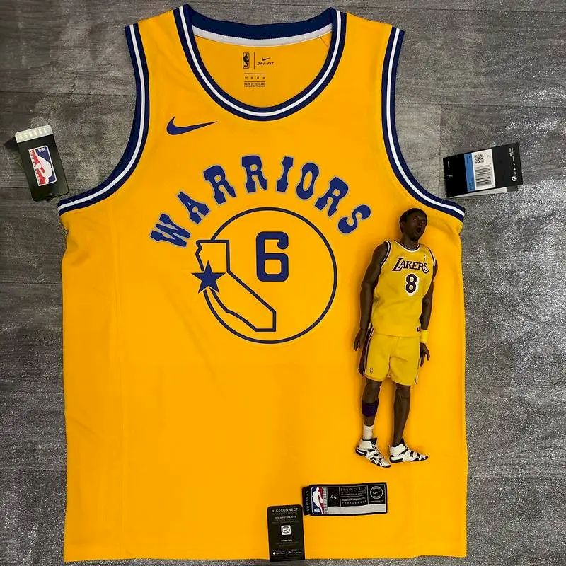 Camisa amarela masculina Nick Young versão jogador – Edição clássica