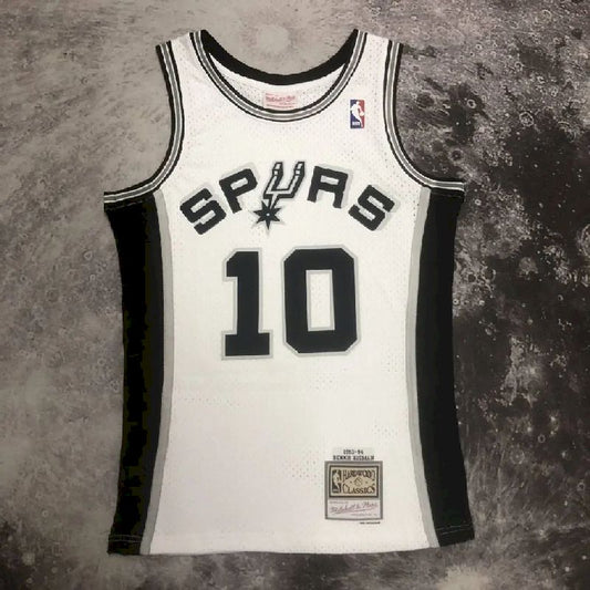 Men’s M&N 1993/94 Dennis Rodman White Retro Jersey