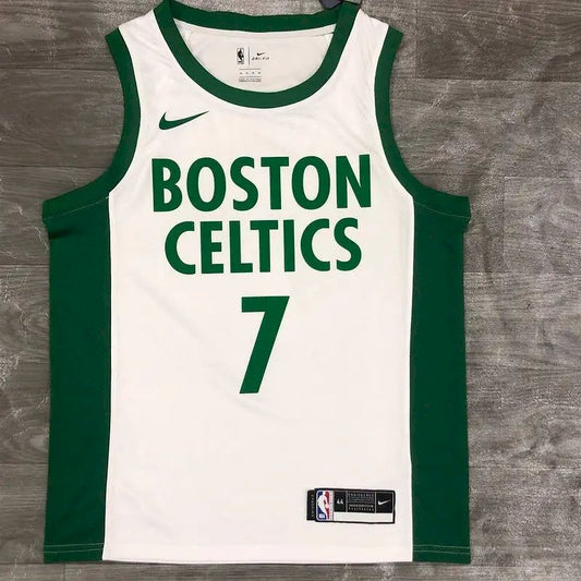 Men’s Jaylen Brown White 2020-21 Swingman Player Version Jersey – City Edition