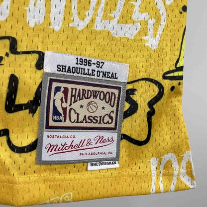 Camisa Masculina M&amp;N Shaquille O'Neal Retro Amarela 1996/97