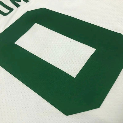 Camisa masculina Jayson Tatum branca do time – Edição de 75º aniversário