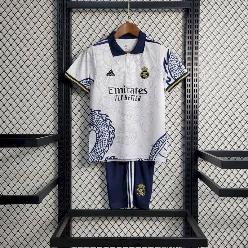 Kit Infantil Real Madrid 2022/23 White Dragon Edition