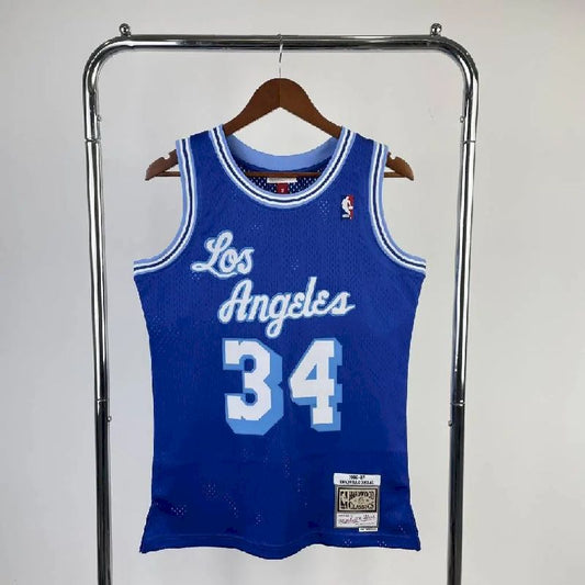 Men’s M&N 1996/97 Shaquille O’Neal Blue Retro Jersey
