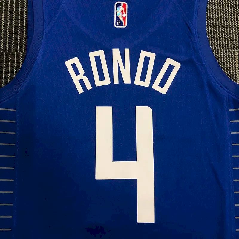 Camisa azul masculina Rajon Rondo Team – Edição de 75º aniversário
