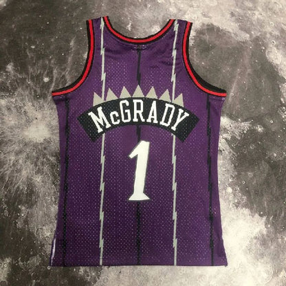 Camisa Masculina M&amp;N 1999 Tracy McGrady Roxa Retro