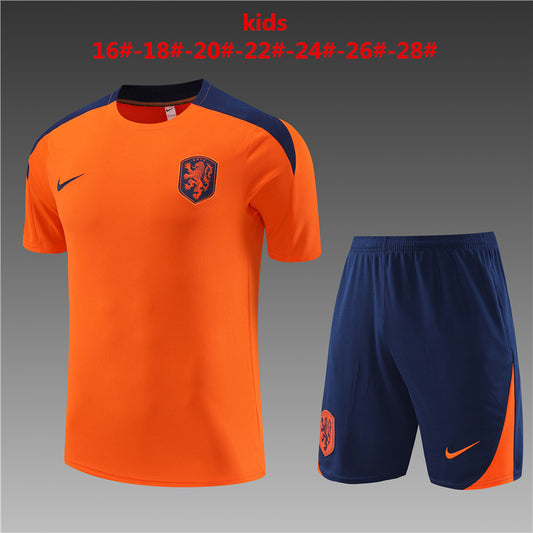 Camisa e short de treino infantil Holanda 2024/25 14001