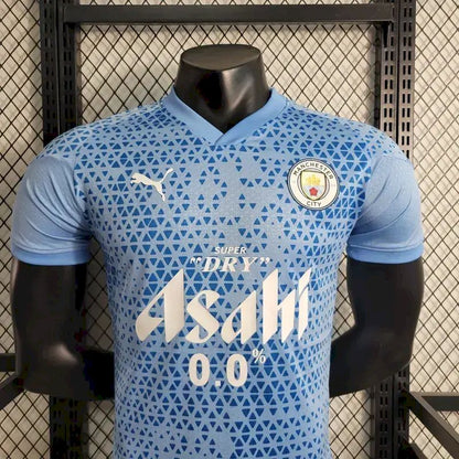 Camisa de treino pré-jogo do Manchester City 2023/24, versão jogador