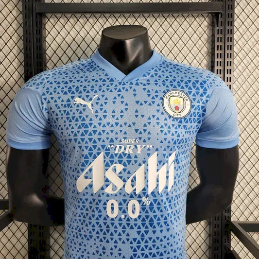 Camisa de treino pré-jogo do Manchester City 2023/24, versão jogador