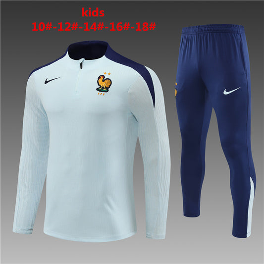 France 2023/24 Half-Zip Kids Sweater+Pant 14001