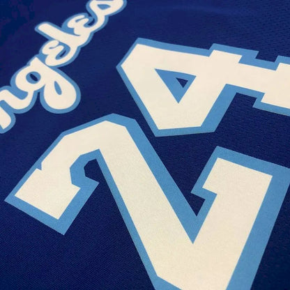 Camisa azul masculina Kobe Bryant versão jogador – Edição clássica retrô