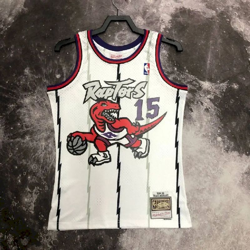 Camisa masculina M&amp;N 1999 Vince Carter branca retrô