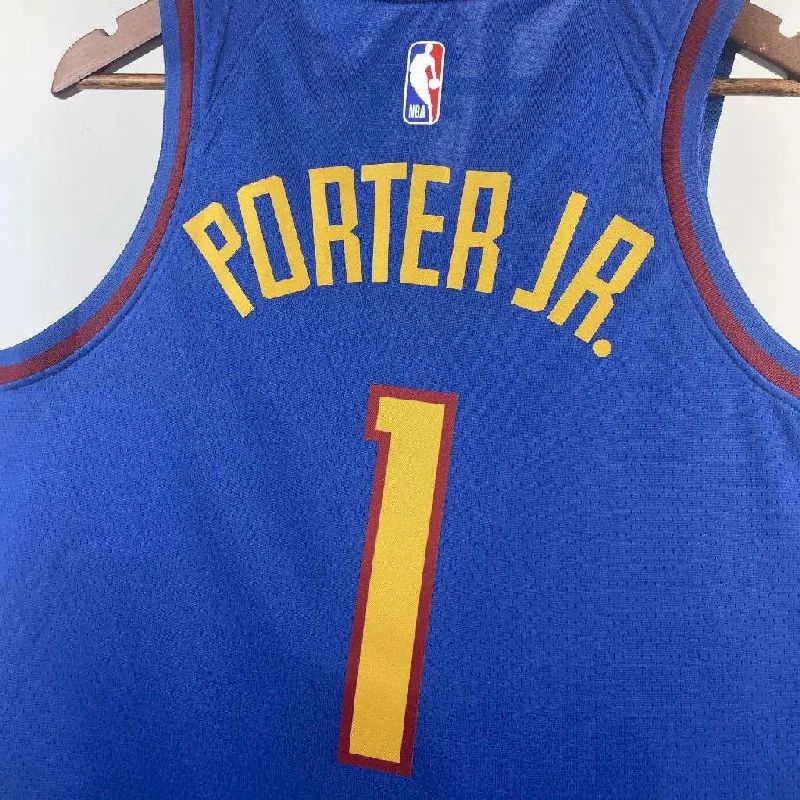 Camisa azul masculina Michael Porter Jr. Team – Edição Statement