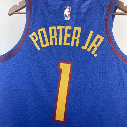 Camisa azul masculina Michael Porter Jr. Team – Edição Statement