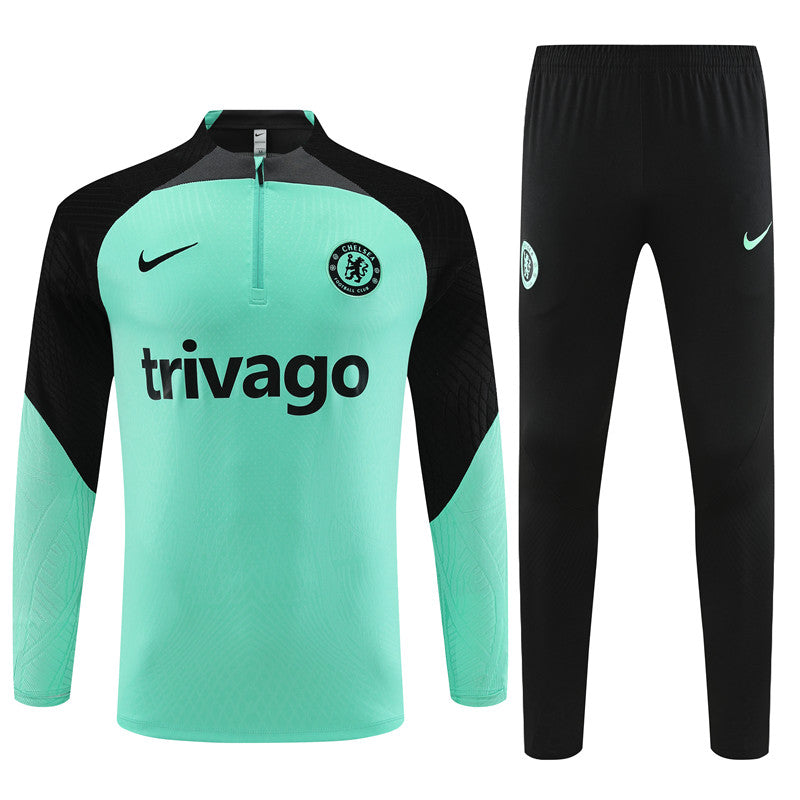 Suéter e calça Chelsea 2024/25 com zíper e meio zíper 14001