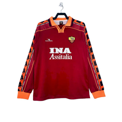 Camisa retrô de manga comprida da AS Roma 1998/99
